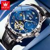 OLEVS brand multifunctional luminous starry sky flywheel fully automatic mechanical watch men's watch 6690