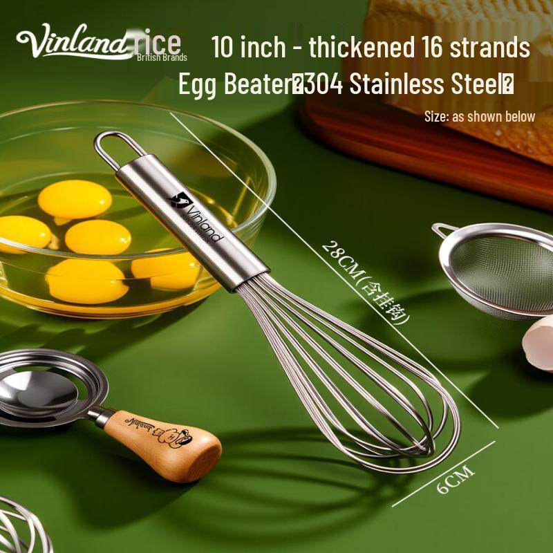 Qiwei 304 Stainless Steel Manual Egg Whisk