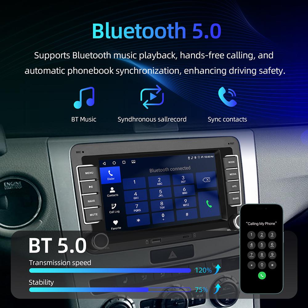7" Car Multimedia Airplay 2 Din Car Radio Wireless CarPlay Android Auto Stereo Audio For VW/Seat/Skoda/Passat/Golf/Polo