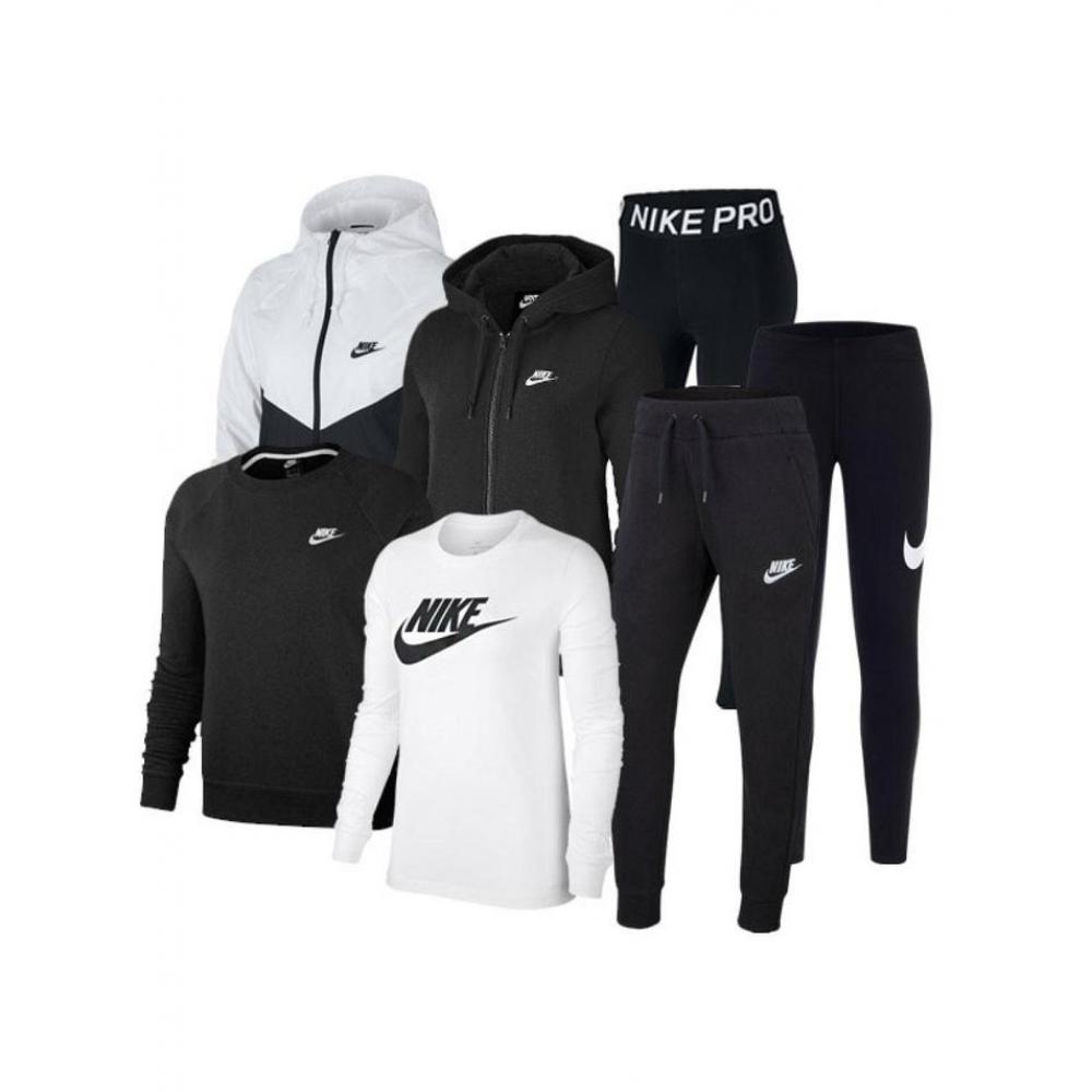 

Nike Женская толстовка с капюшоном и застежкой-молнией, леггинсы, брюки, выбор 1 01NIKEBV6171010XS