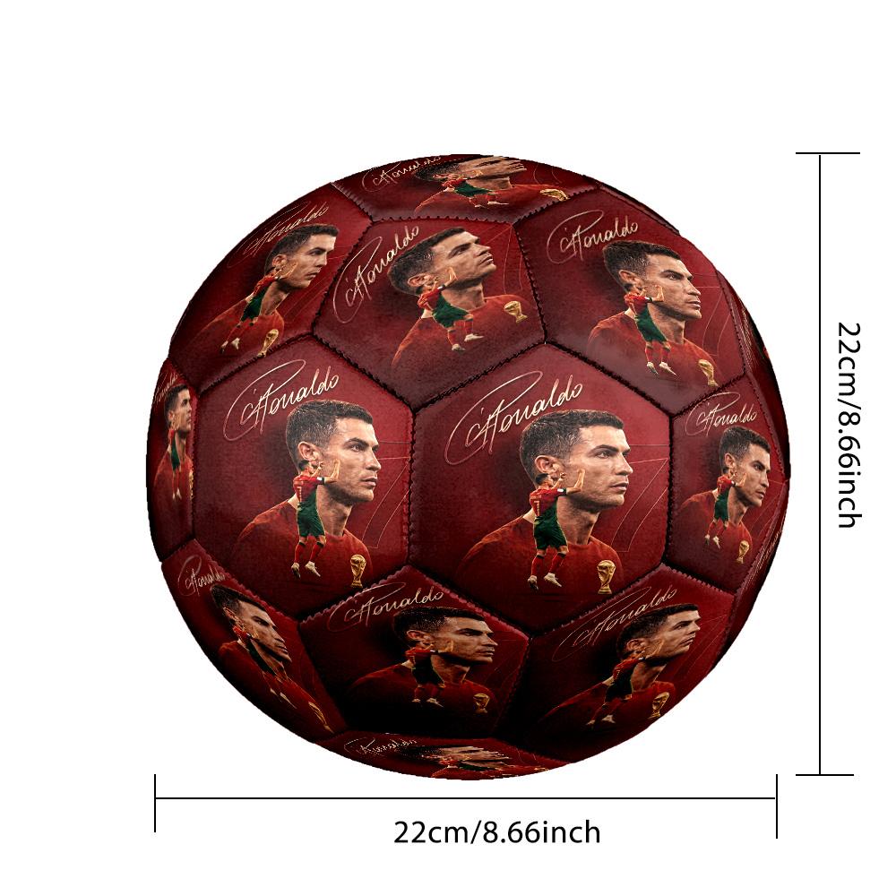 Ronaldo's World Cup Glory Size 5 Soccer Football Machine Sewn Indoor/Outdoor Training and Matches Sports Enthusiast Gifts