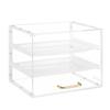 Bakery Display Case, 3-Tier Commercial Countertop Pastry Display Case, Clear Acrylic Bread Box for Kitchen, Party Cake Cabinet with Flip-Up Door for