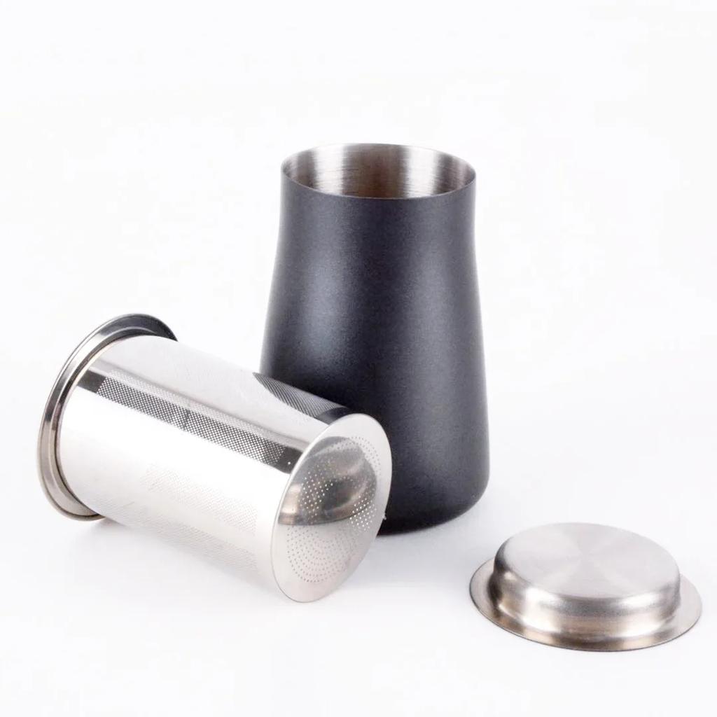 Reusable 3 In 1 Coffee Powder Filter Cup Sieve Cocoa Flour Dustproof  Grinder Barista Tools Black, Silver