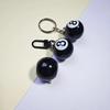 Black No.8 Billiard Keychain Mini Ball Pendant Key Ring Resin Keyring Bar Table Decoration Jewelry Game Souvenir Gift