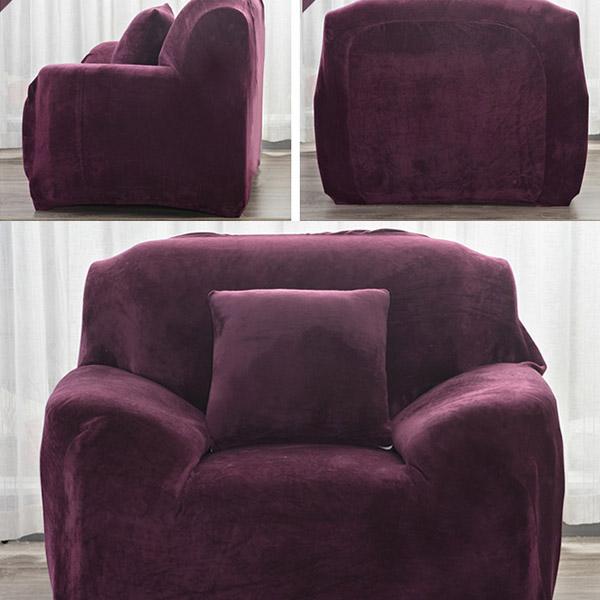 1-4 Seat Plush Sofa Cover Soft and Comfortable Recliner Sofa Cover Elastic Sofa Cover Soft Sofa Cover