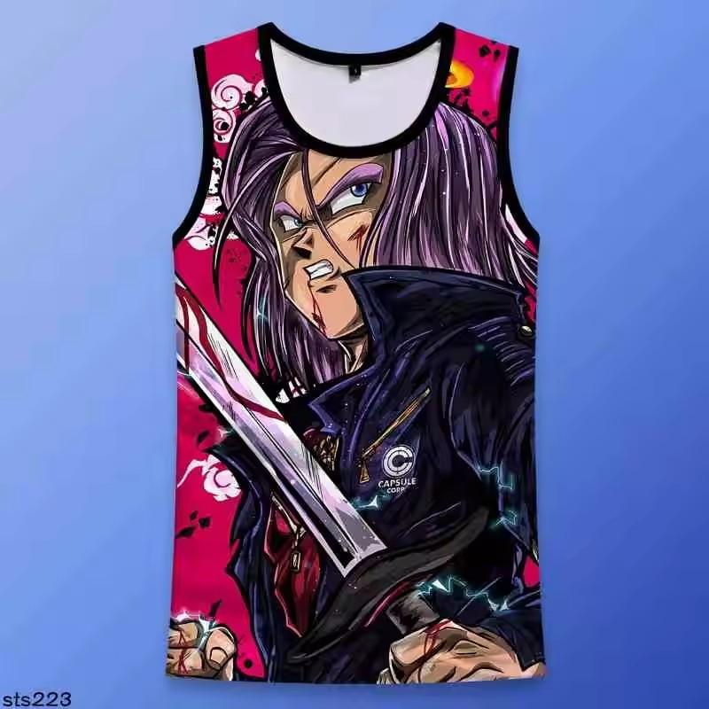 Japanischer Anime Super Saiya Tanktop Dragon Ball Herren Y2k Goku Ärmellos Kinder Herren 6XL Übergroß Mode Streetwear T-Shirt