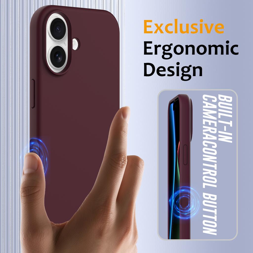 For iPhone 17 Case Compatible with MagSafe Anti-Drop Liquid Silicone Phone Cover