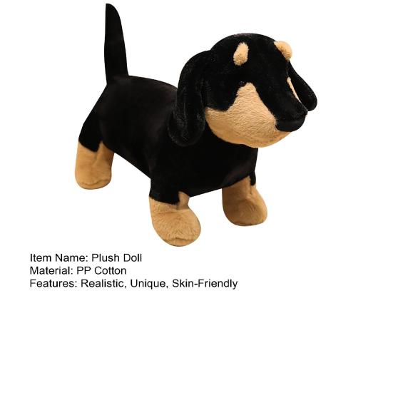 Realistisches Dackel Plüschtier Niedlicher Wursthund Stofftier Weicher Tröstender Begleiter Geschenk für Mädchen Kinder