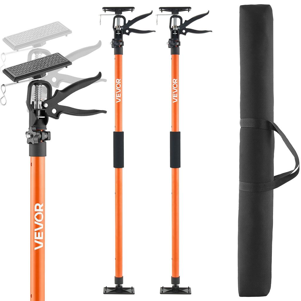 VEVOR Cabinet Jack Support Pole, 2-Pack, 116-290 Cm Steel Telescopic Quick Support Rod