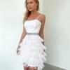 2026 European and American Dating Dinner Celebrity Style Suspender Fringed Skirt