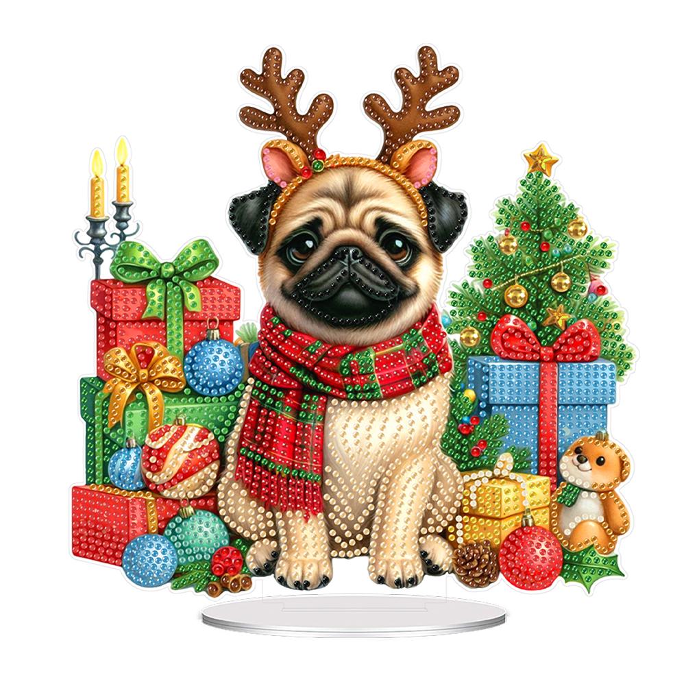 Acrylic Special Shape Christmas Nutcracker Desktop Diamond Art Kits 5D DIY Diamond Art Tabletop Decorations Bedroom Table Decor