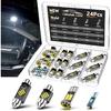 24PCS LED Interior Car Lights, Extremely Bright 6500K White LED Bulb Kit, Applicable To Dome Map Door Lights and Other Parts Replacement for Your