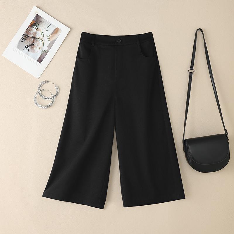 ZANZEA Women Casual Solid Color Loose Cropped Pants