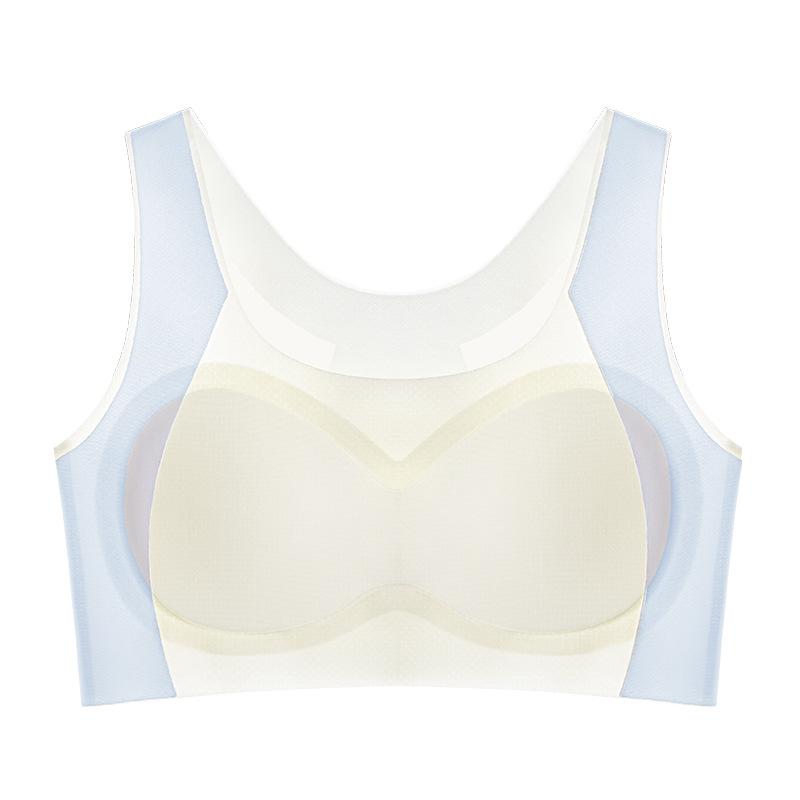 Youth Development Period Breathable and Seamless Comfortable Gathering Fixed Anti-sagging No Steel Ring Shock-proof Vest Bra
