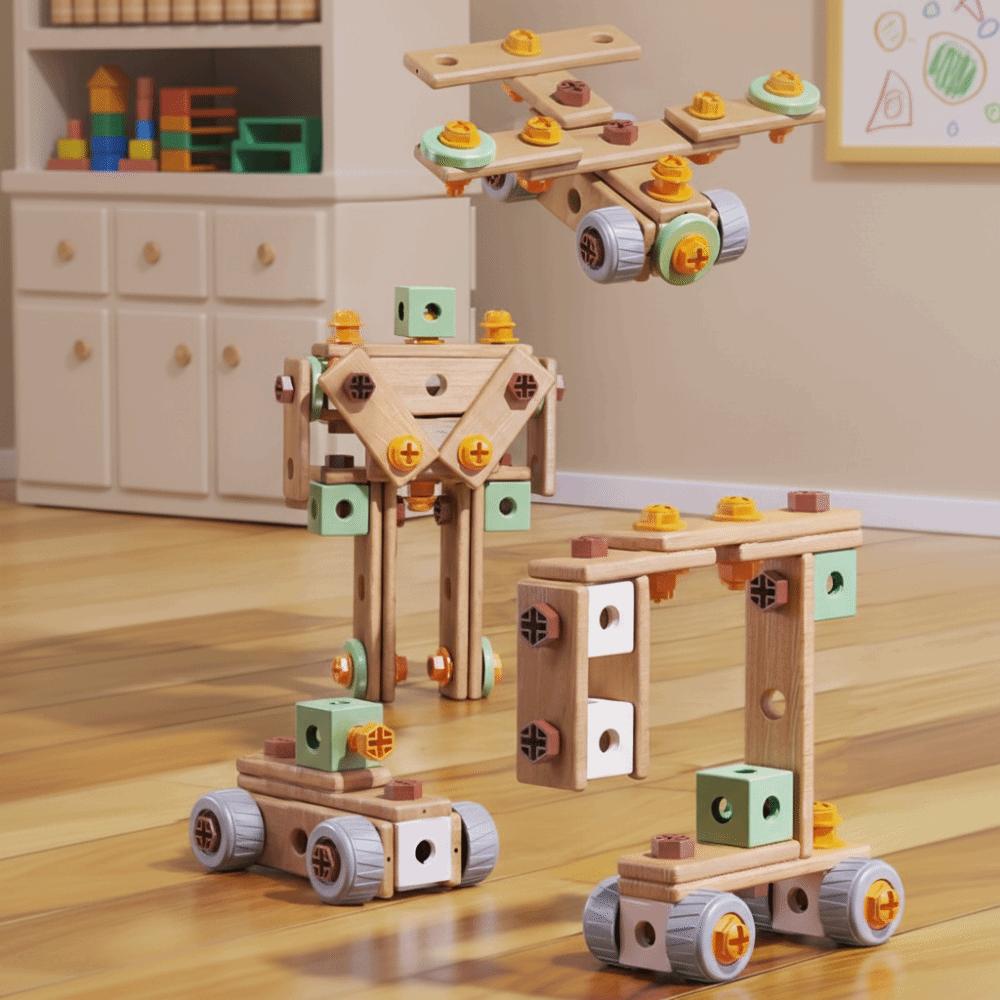 59/100/143Pcs Children's Educational Play House Assembly Toy Plastic Assembling Model Boy and Girl