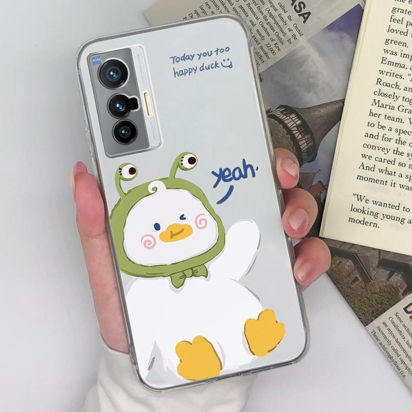 For Vivo X200S X27 X60 X80 X70 Pro Plus X21 Phone Covers Beautiful Forest Patterns Ultra Thin Transparent TPU Anti Fall Protective Shell For Vivo Case