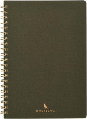 KUNISAWA Ring 80 Notebook, A5, Grid, Sheets, Charcoal, GRR-12