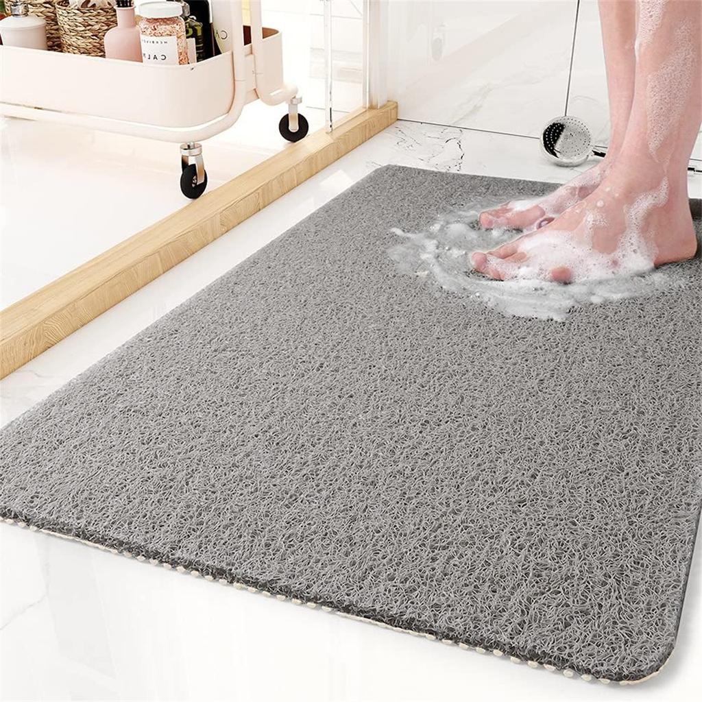Bath Mat Shower Mat Bathtub Mat Non-Slip Quick Drying PVC Loofah Bathmat for Tub