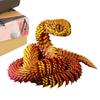 3d Printed Snake Desk Ornament Rotatable Office Realistic Snake Statue Table Decoration Landscape Figurines Accessories