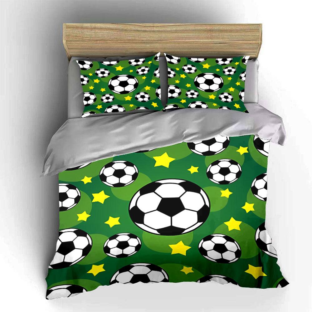 Soccer-Themed Decor Set For Kids Exquisite Three-Piece Bedding Set Gift For Kids And Adults