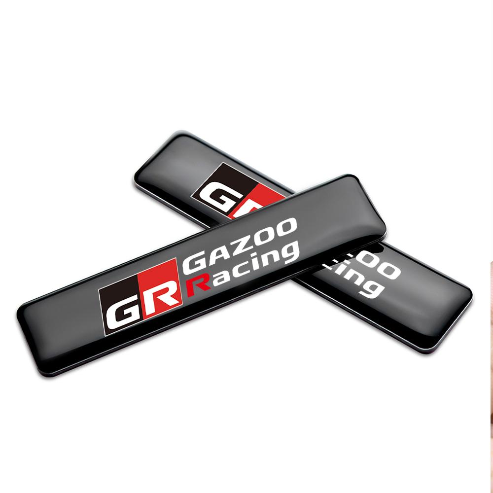 

2/5/10PCS 3D Epoxy GR GRZOO RACING Badge Car Interior Exterior Decoration Sticker for Toyota Highlan Camry Yaris Rav4 Prado C-HR