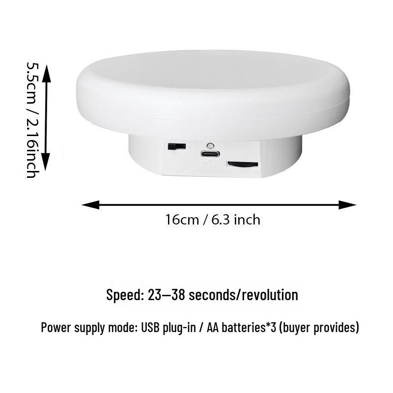 Mini Electric 10cm Rotating Display Stand for Product Showcase