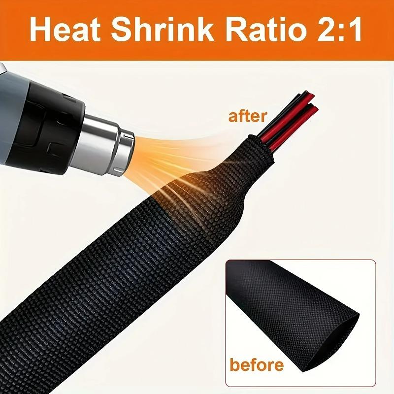 10/1M Heat Shrink Braided Sleeving Mesh Automotive Split Sheathing Wrap Management Heat Shrink Tube Home Device Protect Sleeve