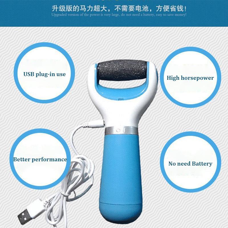1Pc Electric Roller Foot File Grinder Foot Sandpaper File Heels Professional Foot Care Tool USB Rechargeable Heel Callus Remover