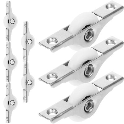 8Pcs Sliding Door Pulley Wheel Heavy Duty Metal Roller for Barn Cabinet Kitchen Bathroom Patio Doors Smooth Quiet Operation
