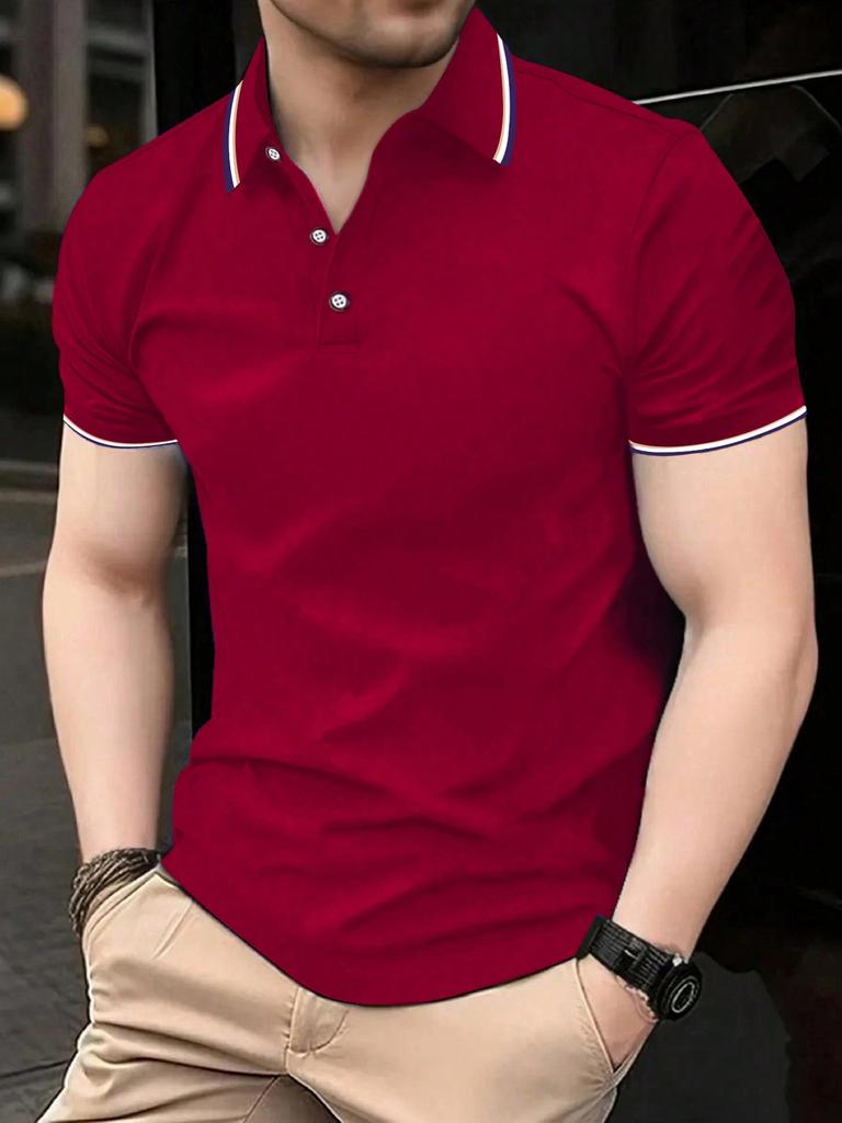 Herren Slim Fit Kurzarm Poloshirt, Stilvoll für Freizeit und Alltag