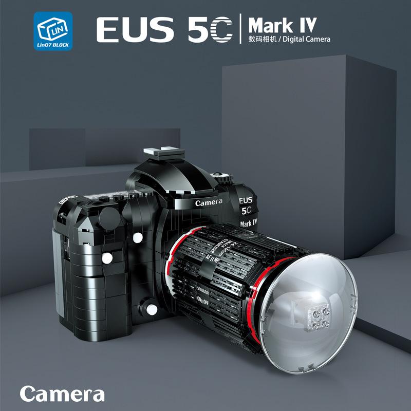 Classic Retro Digital Film Camera Tlr Slr Mini Block Assemble Model Nikoning Canoning Hasselblading Build Brick Educational Toy
