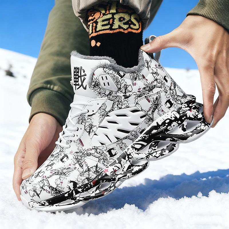  Men Boots New Winter Slippers Warm Men Shoes Waterproof Plush Sneakers Male Tenis Shoes Boots Men Sneakers Winter