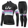 Unisex Long Sleeve Fleece-Lined Cycling Jersey Set Mountain Road Bikes Riding