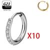 1/10pcs G23 Titanium Hoop Earring For Women Piercing Nose Ring ASTM F136 Body Jewelry Accessories New