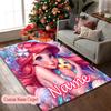 McQueen Area Rug, Customize Text Office Chair Sofa Carpet, Custom Name Floor Mat for Home and Living Spaces