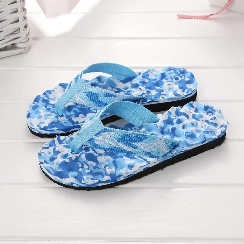 Men Flip Flops Floor Flat Shoes Indoor Summer Home Slippers Male Massage Slipper Camouflage Comfortable Zapatillas de hombre