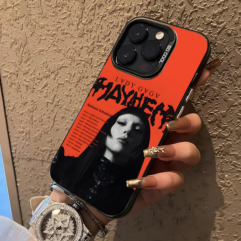 LADY-GAGA -MAYHEM Phone Case For 17 Air IPhone 16 Pro Max 15 14 Plus 12 13 X XS Max 11 Colorful Silver Cover