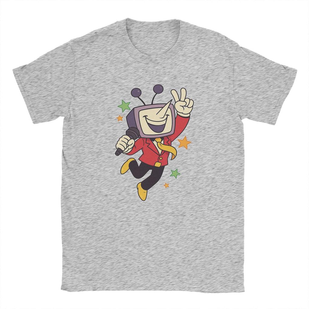 Mr Tenna Deltarune Spiel T-Shirts für Herren 100% Baumwolle Freizeit-T-Shirt Rundhals T-Shirts Kurzarm Kleidung Geschenkidee