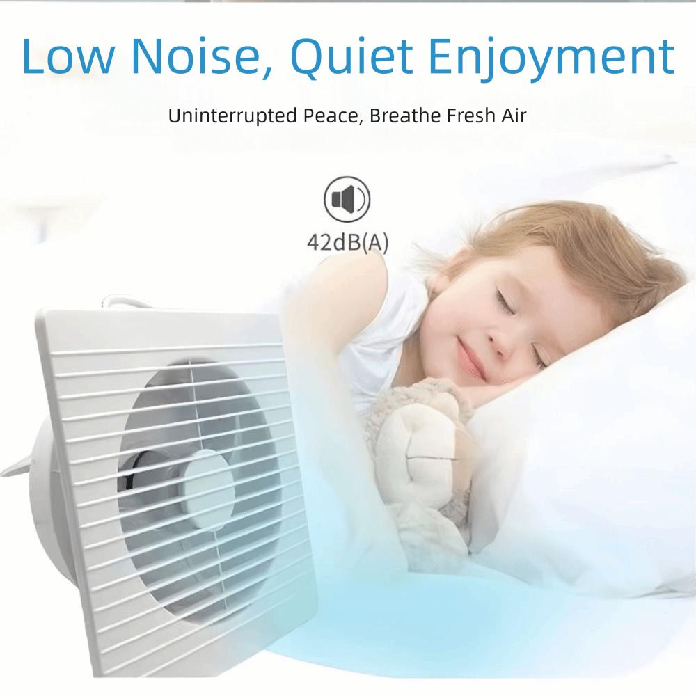 Extracteur Silencieux Ventilateur de Ventilation Faible Bruit Facile à Installer Ventilateur Mural Utilisation Toilettes