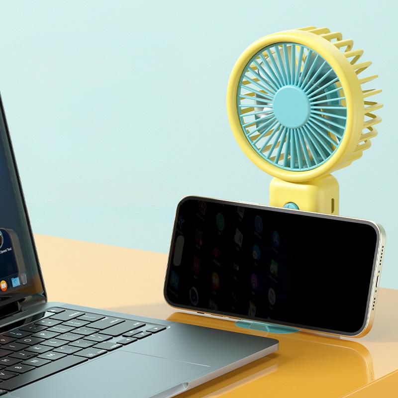 Mini ventilator electric de mână Desene animat Încărcare USB Compact și portabil Ventilator mic de mână de birou Transfrontalier Vânt puternic
