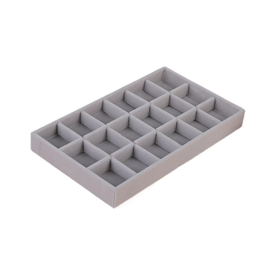 1pc, Flocking Jewelry Box Jewelry Tray, Suitable For: All Kinds of Jewelry Storage.Color: Gray