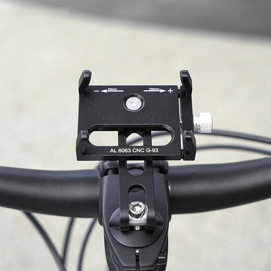 Bike Stem Phone Mount Anti slip Adjustable Aluminum Bicycle Phone Holder for 3.7 7.2In Mobile Phones