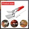 Stainless Steel Steak Clip Pancake Barbecue Spatula Clip BBQ Tongs Frying Fish Spatula Clip Bread Clip Household Kitchen Tools