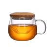 Heat-Resistant Glass Tea Infuser Mug with Bamboo Lid