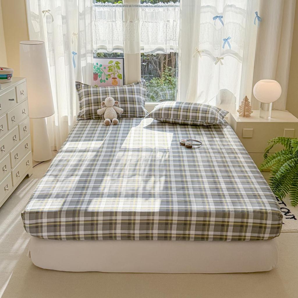 Skin-friendly Aloe Cotton Printed Fitted Sheet Bed and Mattress Protector