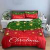 Christmas Ornaments Red Decor Bedding Duvet Cover Set Duvet Cover Pillowcases  (1*Duvet Cover 2*Pillowcases, Without Duvet Insert)