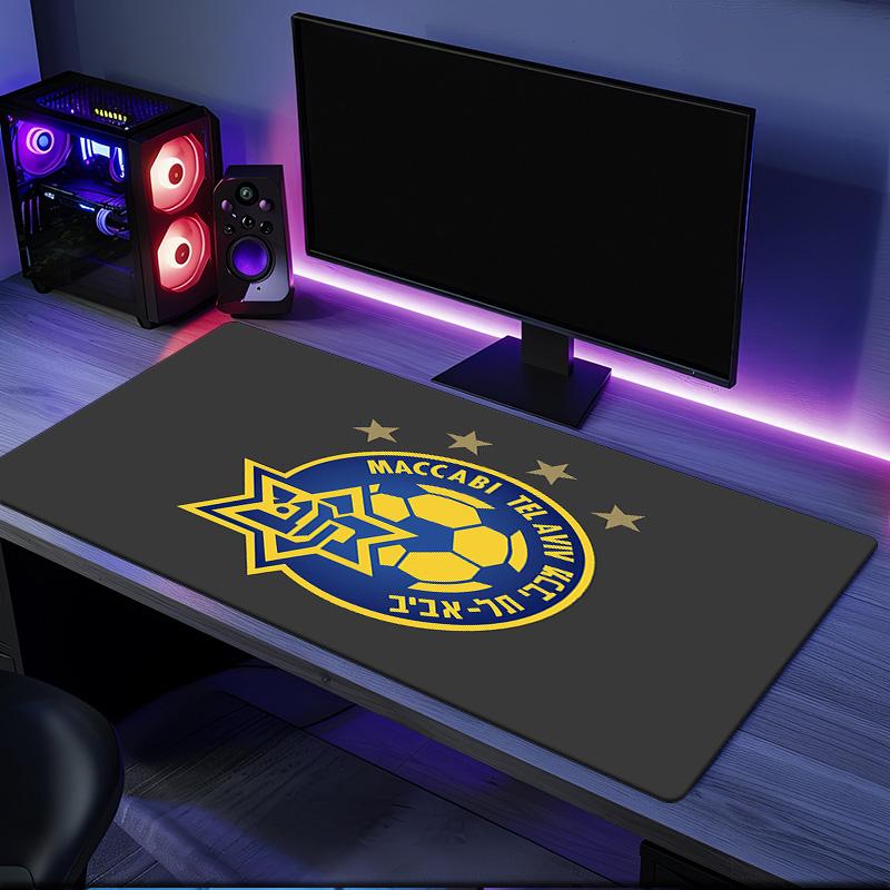 Maccabi Haifa Fc Crest mouse pad, rubber base, esports desk mat, mouse pad for gamers and office use, gaming desk , easy to clean mat