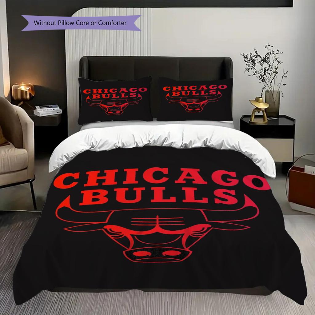 Biancheria da letto iconica Legacy dei Bulls(1 * copripiumino + 2 * federa, senza nucleo) Set biancheria da letto Copripiumino e federa Morbido e confortevole