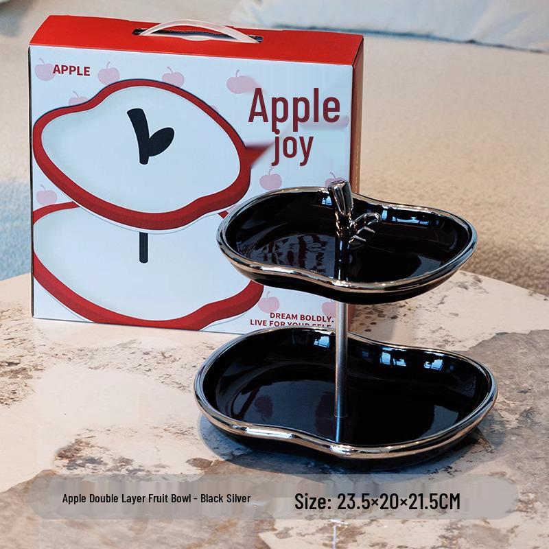 High-Value Ceramic Fruit Skewer Display: Multi-Layer Snack and Candy Plate for Living Room or Front Desk