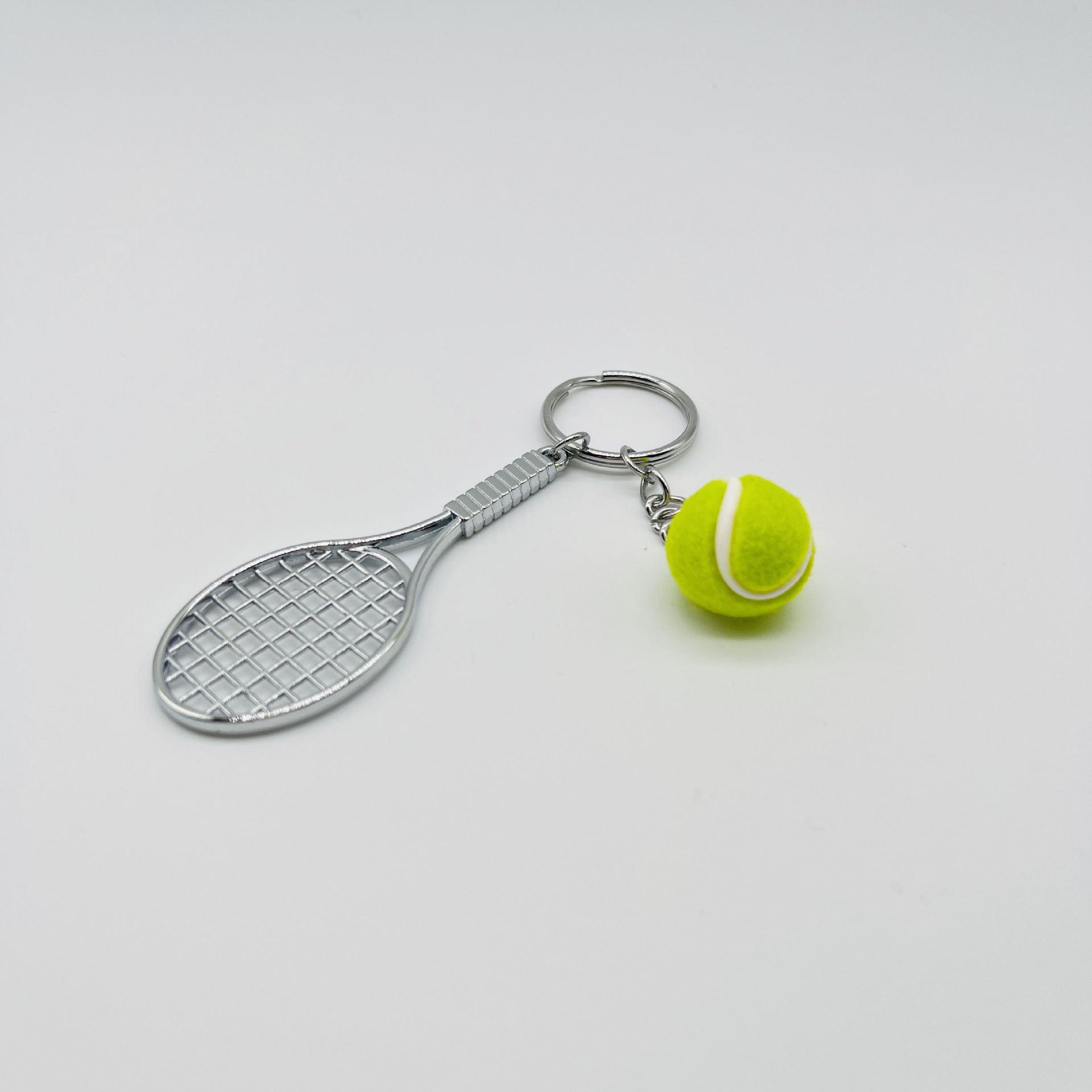 

Брелок-подвеска в виде мини-теннисной ракетки - металлический спортивный подарок 2CM x 9CM